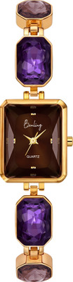 Benling Benling Square Gemstone Dial Watch - Luxurious Amethyst Mocha Design Analog Watch  - For Women