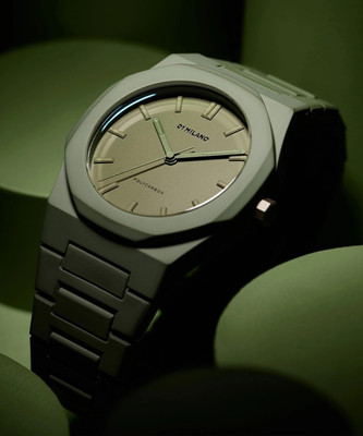 D1 MILANO PCBJ22 Polycarbon Green Dial Quartz Analog Watch  - For Men
