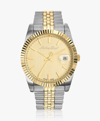 Mathey-Tissot H810BDI Swiss Made Quartz Gold Dial Analog Watch  - For Men