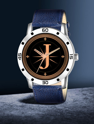 PRATHSY ALPHA-J-AVO-SIL-BLU-L-1 Alpha Heritage Collection J Blue Strap Watch for Man & Boys Analog Watch  - For Men