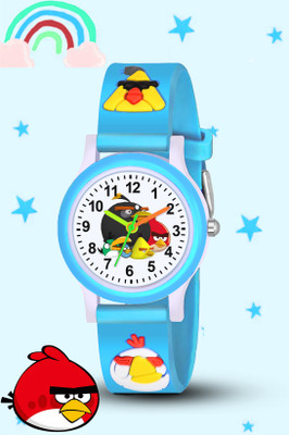 SPINOZA Attractive Light Blue cartoon color Angrybird new design analog watch Analog Watch  - For Boys & Girls