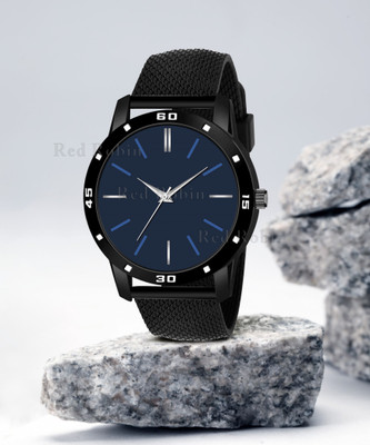 Talgo LR05-BLU-AVO-BLK-SFR Fancy Design Stylish Black Silicone Strap Wrist Watch for Men and Boys Analog Watch  - For Men