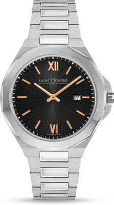Saint Honore Paris New Collection MATIGNON ROUND MOTHER OF PEARL WHITE DIAL QUARTZ 2 HANDS DATE Analog Watch  - For Men