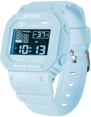 Time Up Slim & Small Watch Super-Quality,Small & Slim Dial,Square Shape Multifunctional (4-12 Years)Kids Digital Watch  - For Boys & Girls