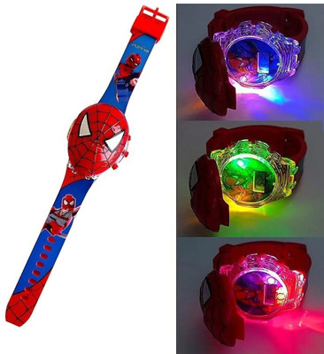 HYDEY Kids Edition Spiderman Digital Watch for Kids with Disco Light Kids Edition Spiderman Digital Watch for Kids with Disco Light Digital Watch  - For Boys & Girls