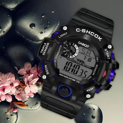 SHURAI Blue_82.No_Sports Water Proof Automatic Digital Sport Army Boa&Men Digital Watch  - For Men