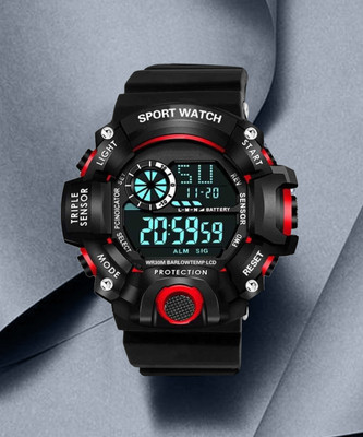 Chronorex WLRS-2606 NEW GENERATION DIGITAL NEW DIGITAL LED SPORTS Digital smart Watch Unique Arrow New Arrival Silicon Strap (S-SHOCK) (G90) DIGITAL STYLISH WATCHES FOR KIDS Digital Watch - For Men New Latest Red LED Illuminated Display LED,Digital Black Digital Watch Digital Watch Digital Watch - F