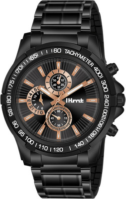 ihmt IHMT-2515 Plain Black Dial & Black Stainless Steel Chain for Boys (Not a Chronograph) Analog Watch  - For Men