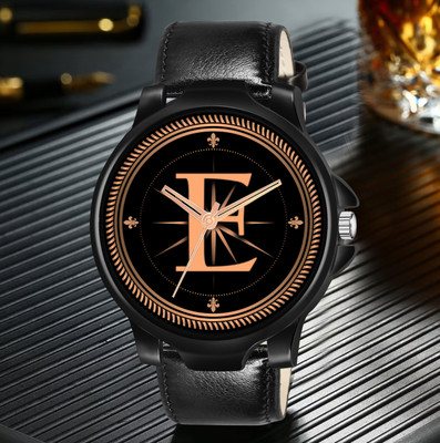 FEMEO ALPHA-E-3K-BK-BLK-L-1 Alpha Heritage Collection E Black Strap Watch for Man & Boys Analog Watch  - For Men