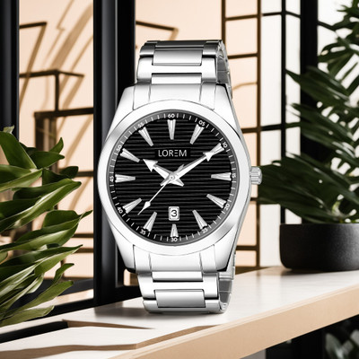 LOREM LR148 Black Dial Date Function UF-LR148 Analog Watch  - For Men
