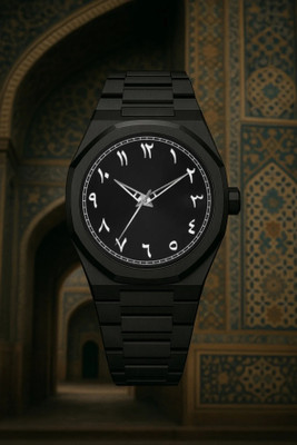 Judge Arabic Automatic Back Side Transparent Heavy Steel Orignal Black Matt Polish Analog Watch  - For Men