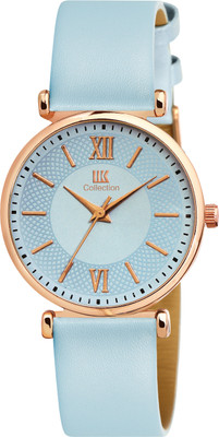 IIK Collection IIK-3222W Round Studded Dial with Genuine Leather Strap Analog Watch  - For Women