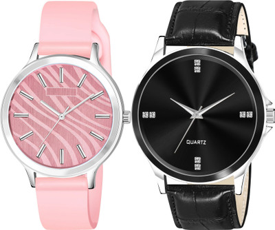 TVILLA Pink Designer Silicone Belt MZ-LR351 Analog Watch  - For Men & Women