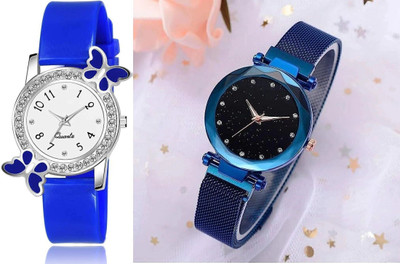 MAHAVIRA COLLECTION BLUE_BFF_Blue_dimaond_magnet BLUE_BFF_Blue_dimaond_magnet Analog Watch  - For Girls