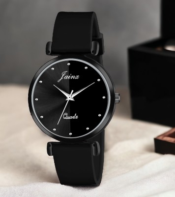 JAINX JW-8570 Black Silicone Band Analog Watch  - For Women