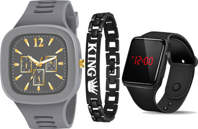 casera Pack Of 3 Combo Watch Analog-Digital Watch  - For Boys