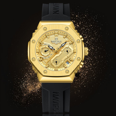 NAVIFORCE NF8035L Sport Quartz Chronograph Waterproof Silicone Strap Luminous Date Wristwatch Analog Watch  - For Women
