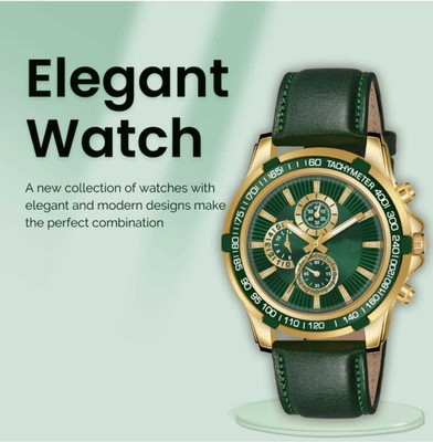 Swaroop Delight Stylish Analog Watch Green Dial Quartz Analog Watch For Men Analog Watch Analog Watch  - For Men