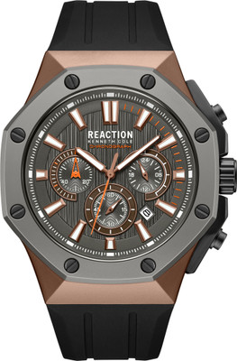 Kenneth Cole Reaction New Collection Chrono 3 Eyes Date Gun Octagon Dial Analog Watch  - For Men