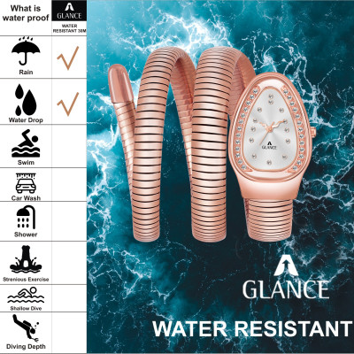 Aglance AG VISTA ROSE GOLD SNACK SERPENTI TUBOGAS WATCH FOR GIRLS & WOMEN Vista Rose Gold Snack Seroenti Tubogas Size adjustable as per wrist Analog Watch  - For Girls