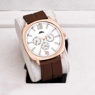 Blue Pearl BL-57 Newly Arrived Girl Or Silicon Strap Square dial Analog Watch  - For Men