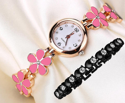 Alexei 59 Pink Pati Blk Analog Watch  - For Women