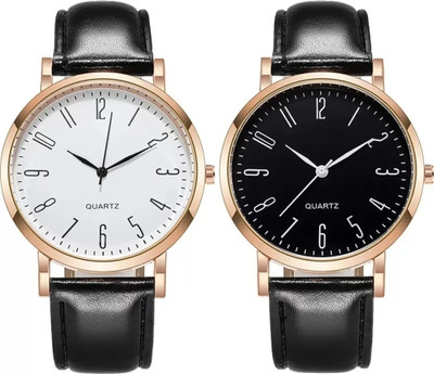 ETLIS Classic Design Rose Gold Case Combo Classic Design Rose Gold Case Combo Analog Watch  - For Men