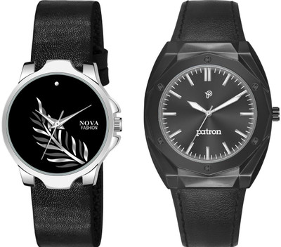NOVA New Designer Leather Strap Couple Watch Analog Watch  - For Couple