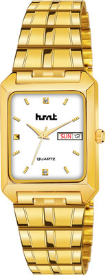 hsnt HT-7007 ORIGINAL GOLD PLATED DAY & DATE FUNCTIONING PREMIUM QUALITY Analog Watch  - For Men