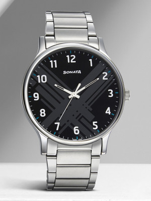 SONATA NP77105SM02W Essential Gents Analog Watch  - For Men