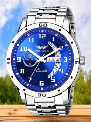 LOIS CARON LCS-8188 Trending Day & Date Series Stainless Steel Chain for Boy Analog Watch  - For Men