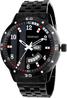 WARHAP Black Chain Analogue Day & Date Watch Black Series Analog Watch  - For Men