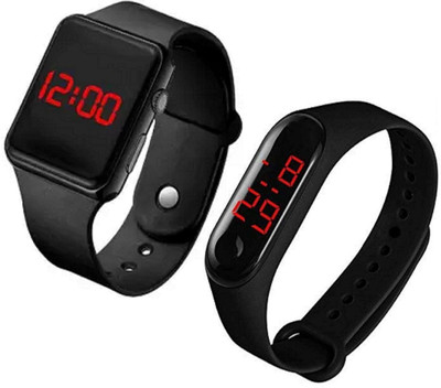 Daydreamer Digital Square Led With Slim LED Silicon Sports Watch Digital Watch  - For Men & Women