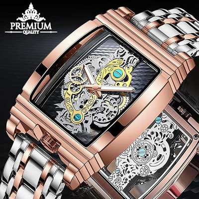 Glowme SKELETONSQUARE Muskan Creations Analog Watch  - For Men