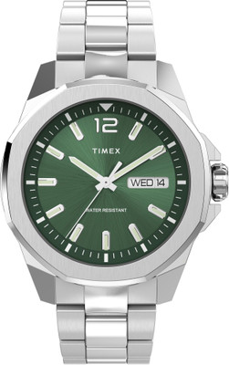TIMEX TW2W13900UJ TIMEX Essex Green Round Dial Analog Watch  - For Men