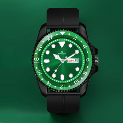 EMPERO EAB205 Magnetic Silicone Straps Day & Date Display Analog Watch  - For Men
