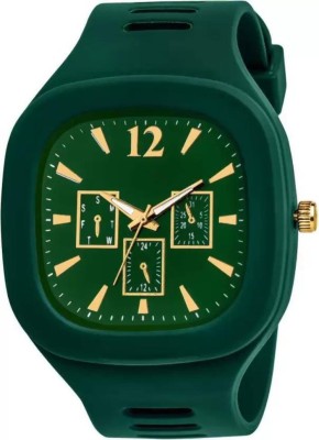 TAIFUN Green Square Watch Exclusive Design Style Hot Selling Latest 23th Model Analog Watch Digital Watch  - For Boys & Girls