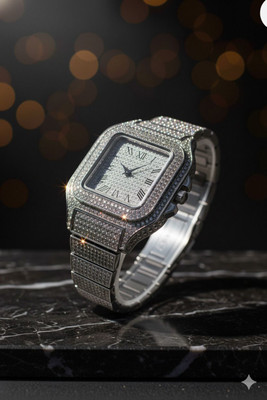LEATHERTONE EZ29 King of the Square-Case Bling Analog Watch  - For Men & Women