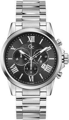 GUESS Y08014G2MM GUESS Gcc Gc Esquire Black Round Dial Analog Watch  - For Men