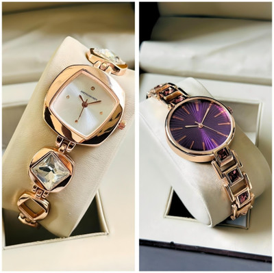 Americanviber DRW0027CCK Premium Color Smooth Finish COMBO Pack 2 Analog Watch  - For Women