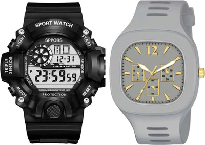 KIMY BLACK+MILLER WHITE 01_2024 KIMY Digital & Analog watches with a traditional style for men and boys Analog-Digital Watch  - For Men