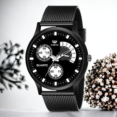LORENZ MK-2075W Lorenz Black Dial Casual Fit Watch for Men | Watch for Boys- 2075W Analog Watch  - For Men