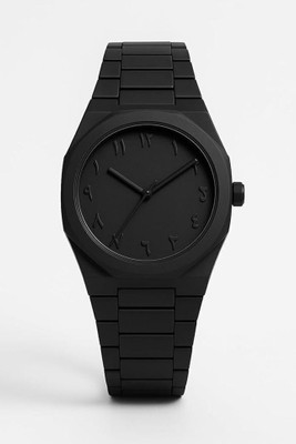 Trimax Men's Matte Black Minimalist Analog Watch with Arabic Numerals Men's Matte Black Minimalist Analog Watch – Arabic Numeral Dial Analog Watch  - For Men