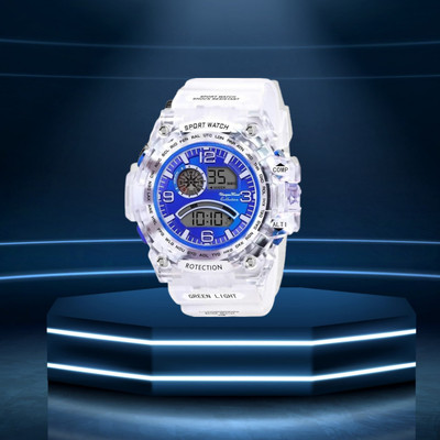 Alkhwatches Blue Waterproof Automatic Digital Watch with Multiple Functions Digital Watch  - For Boys