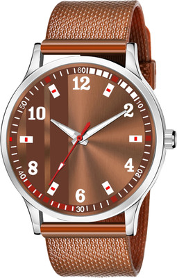 MAHAVIRA COLLECTION Analog Watch Attractive Hands Brown Pu Strap Slim Dial Profastion Men’s Watch Analog Watch  - For Men