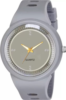 Tekzie Round Grey Dial Analog Silicone Strap Stylish Casual Analog Watch  - For Men