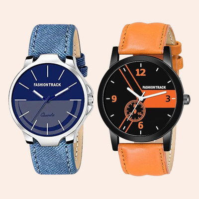 FASHION TRACK New Designers (Pack of-02) Casual Stylish Analog Wrist Watches For Boy Digital Functioning Sports Casual & Formal Analog Watch Analog Watch  - For Boys