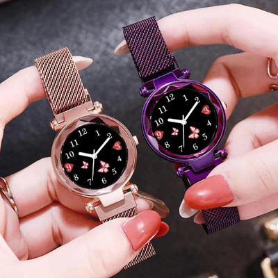 casera combo2 magnetic Set Of 2 Magnetic Strap Or Branded Watch Analog Watch Analog Watch  - For Girls