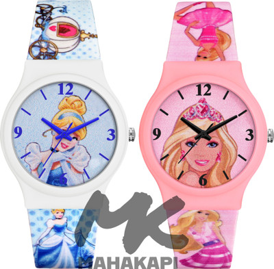 MAHAKAPI Cartoon Character Printed Siblings Cute 2 Watch Combo Cartoon Character Printed Siblings Cute 2 Watch Combo Analog Watch  - For Boys & Girls