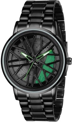 Hezoc Spinnig Wheel Watch Spinning Watch Quartz Men Rim Car Wheel Watches Analog Watch  - For Men & Women